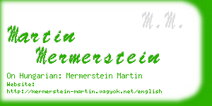 martin mermerstein business card